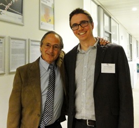Professor Michael Levitt with Dr Scott Habershon, organiser of the 2015 Computational Molecular Science Annual Conference) during his visit to the University of Warwick in March 2015