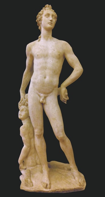 Benvenuto Cellini, Apollo and Hyacinth (1545–48). Marble, Museo Nazionale del Bargello, Florence.