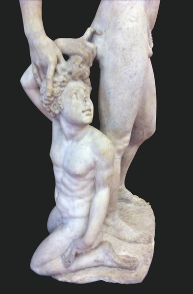 Hyacinth kneeling, detail of Apollo and Hyacinth