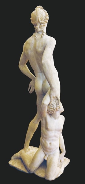 Apollo and Hyacinth (Rear view). Marble,  Museo Nazionale del Bargello, Florence.