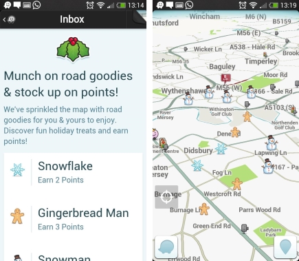 Festive-themed rewards for Waze users