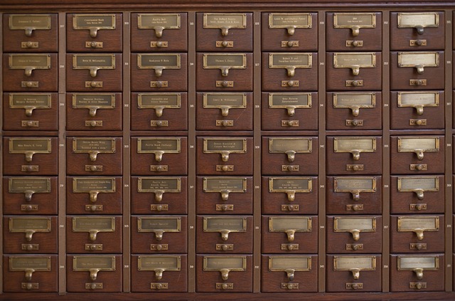 Card catalog index