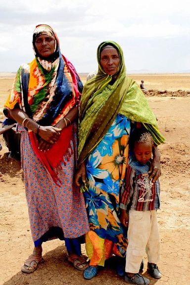 Ethiopian women in the drought