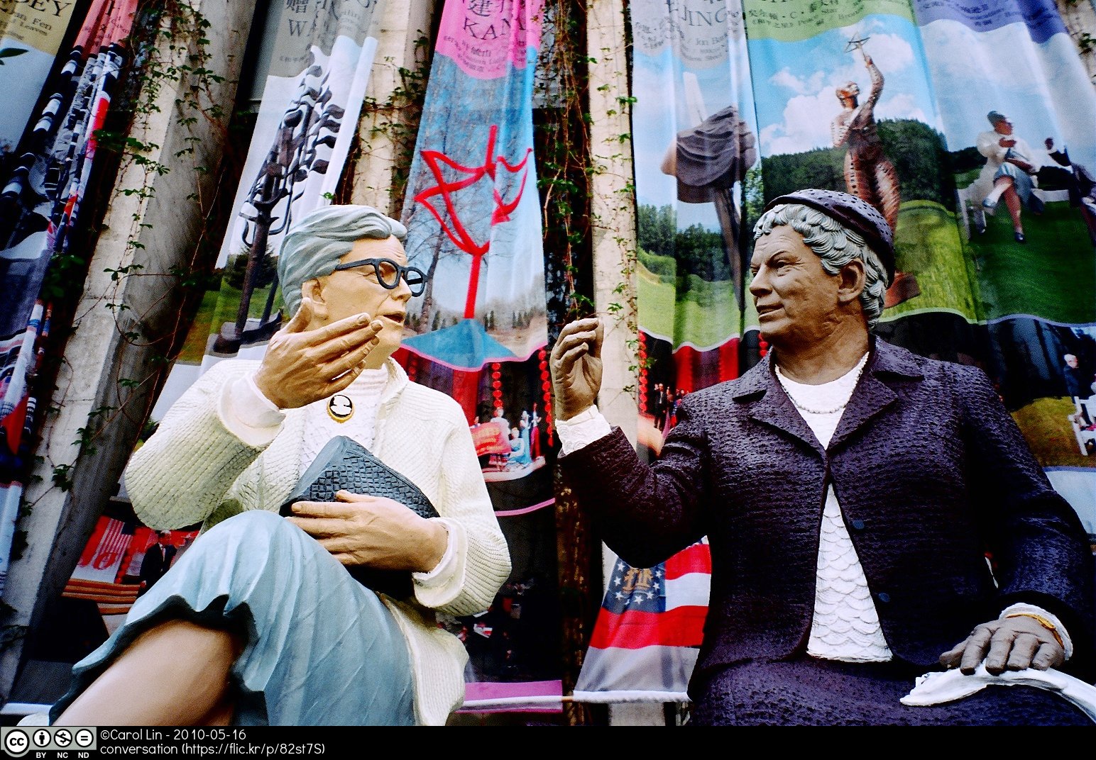 Two women talking