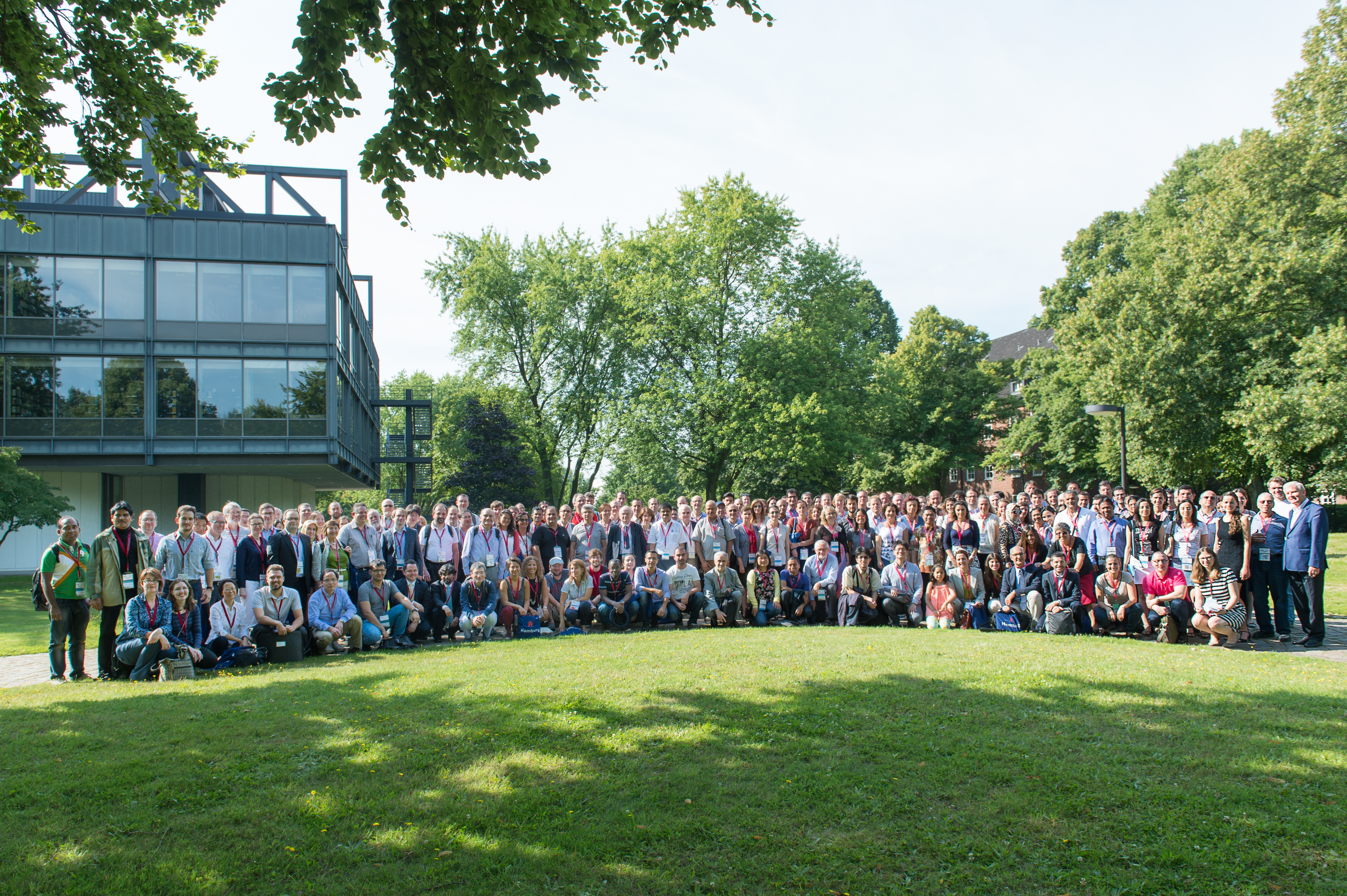 Group of students on a lawn