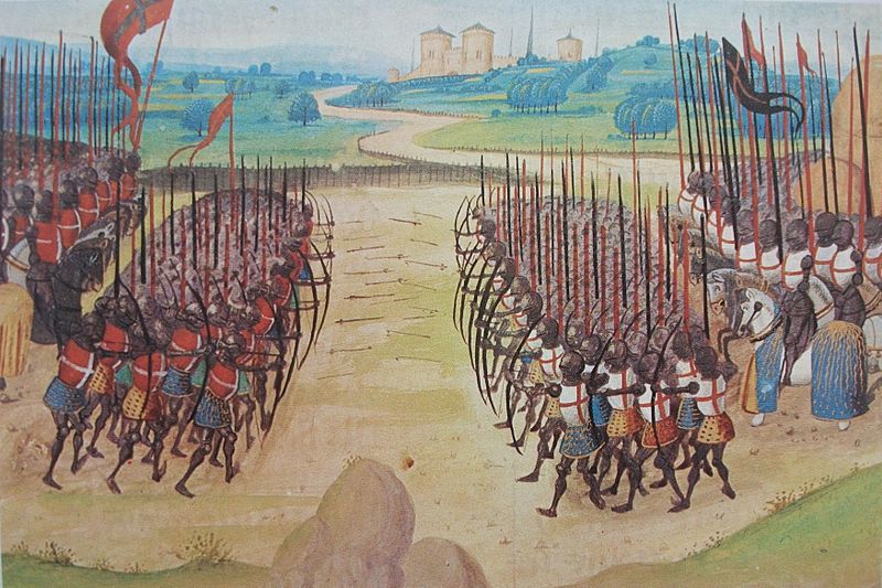 Painting of the battle of Agincourt