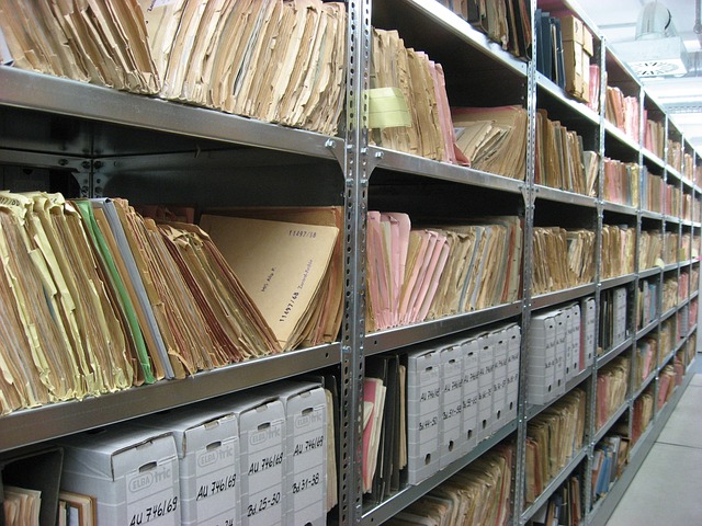 Stock image of an archive