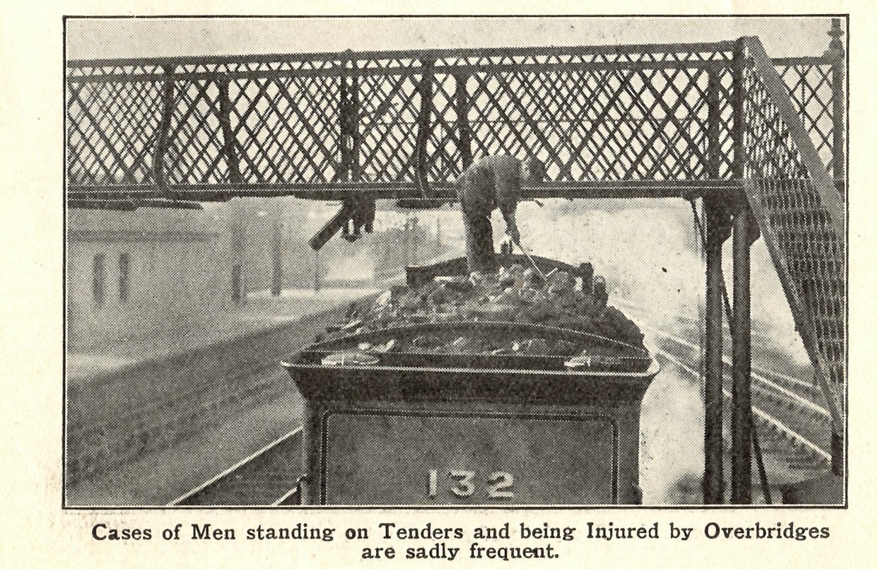 Posed staff safety photograph produced by the Caledonian Railway Company in 1921. (Credit: Railway Work, Life & Death project. Included with permission)