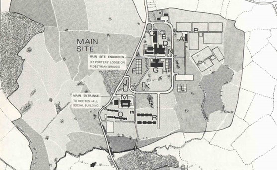 1970s Map of the University of Warwick