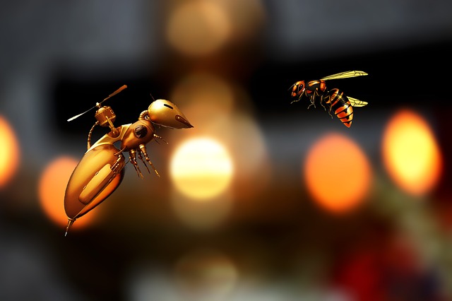 A robotic bee meets an organic bee